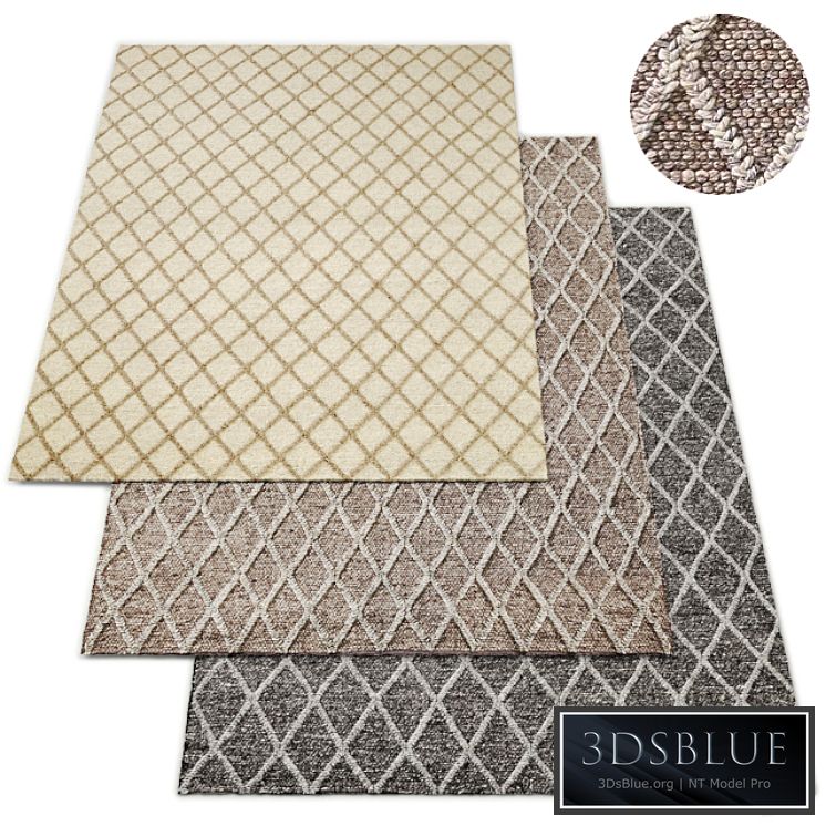 Braided Diamante Flatweave Collection Rug RH