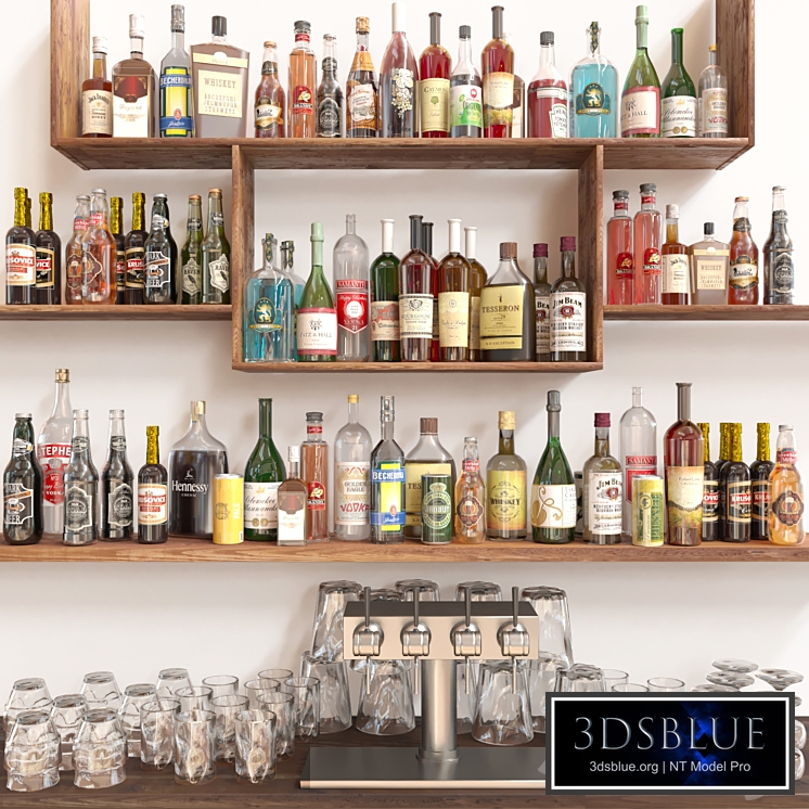 Strong alcoholic drinks. Pub