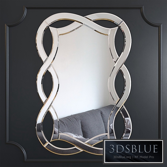 Mirror decorative with a figured mirror frame 17-0925
