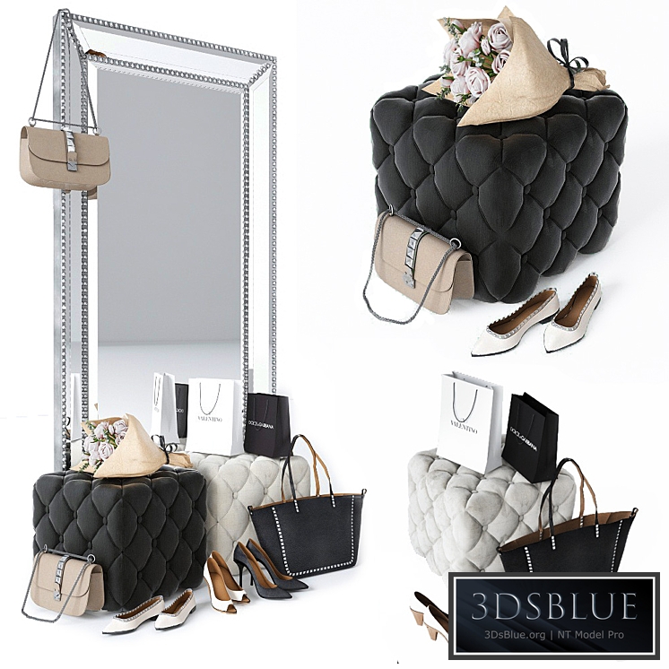 A set of decor in the hallway 1