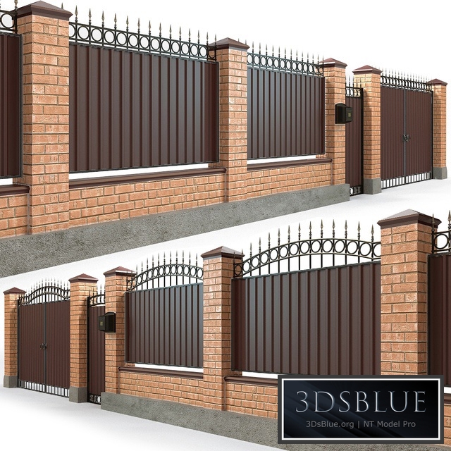 Fence with gate and wicket 5