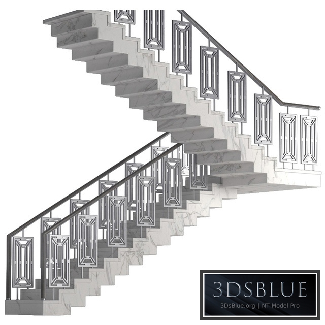 Art Deco marble stairs