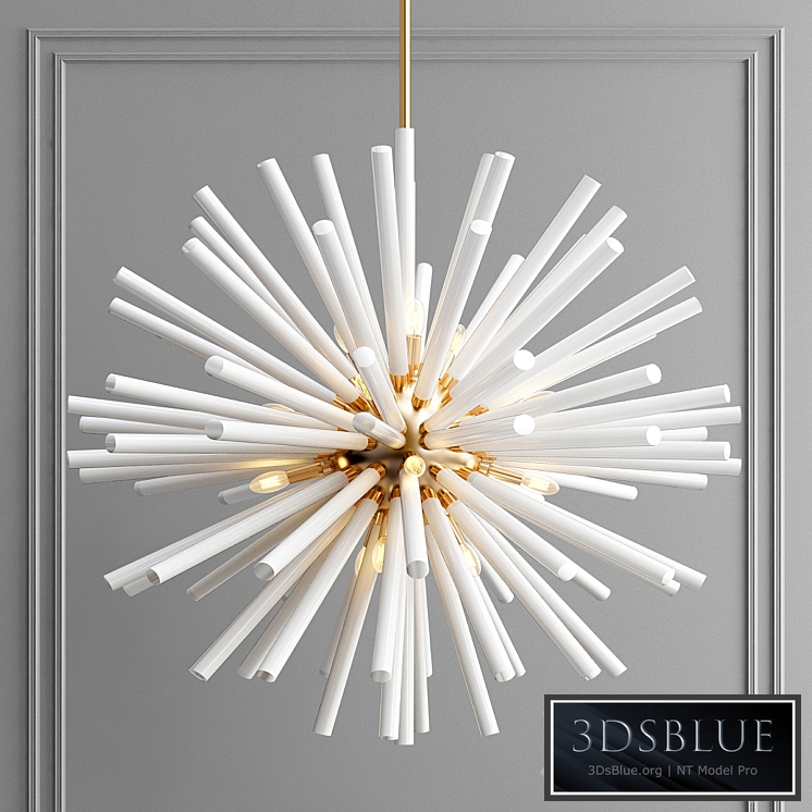 Vintage Sputnik White Glass Light