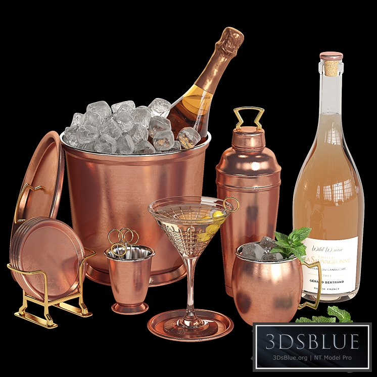 Potterybarn copper bar accessories