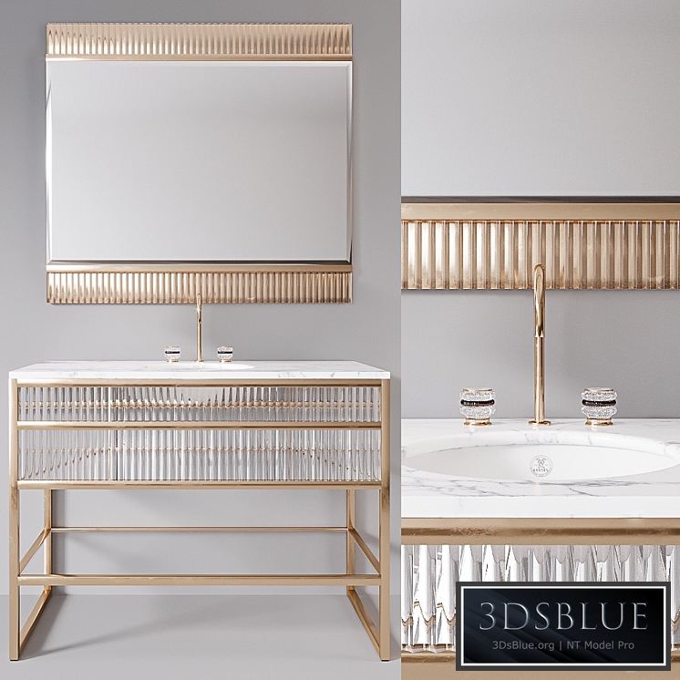 Academy white marble Console by Oasis Group