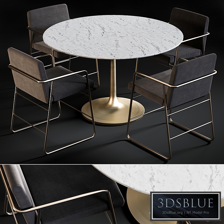 Dining Table Nero & Chair Rouka