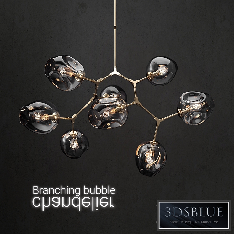Branching bubble 8 lamps 2 DARK / GOLD