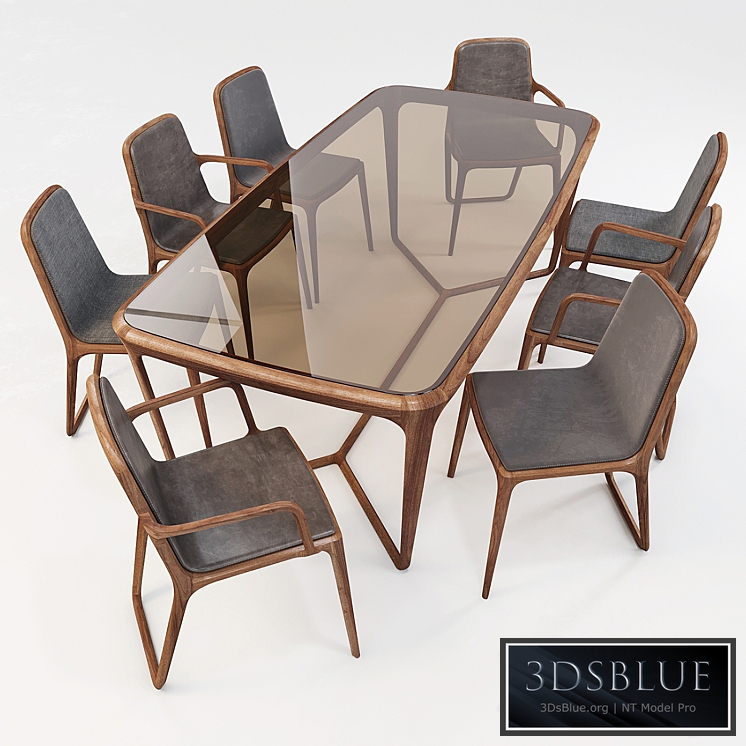Ceccotti Collezioni: Dining Table - Obi and ArmChair - Otto