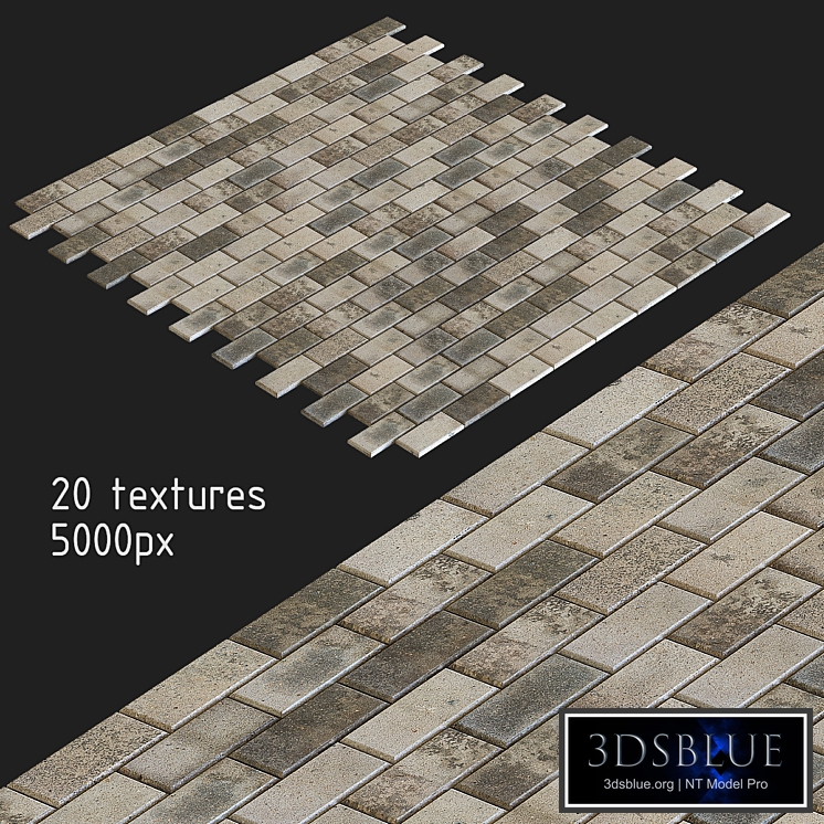 Paving slabs. 20 textures