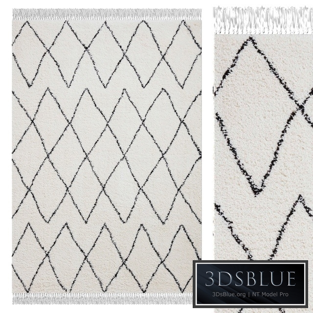 Carpet Think Rugs Boho 8280 White / Black