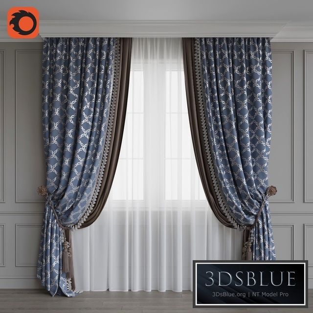 Portiere classic 3 blue