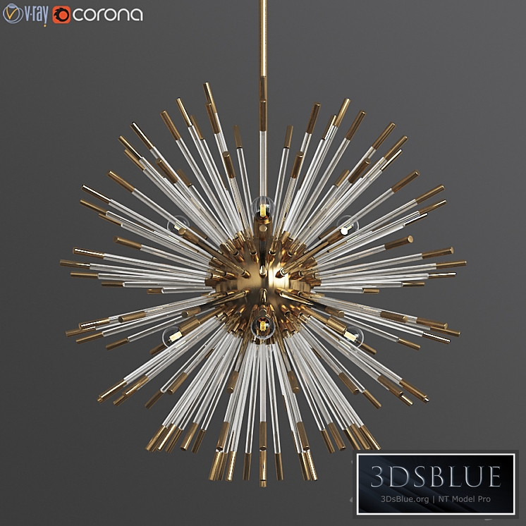 Andromeda Large Chandelier in Brass