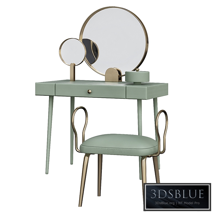 Mirror Light Espresso Vanity Table