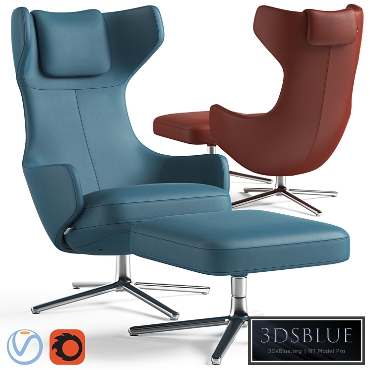 Grand Repos Armchair and Pouf