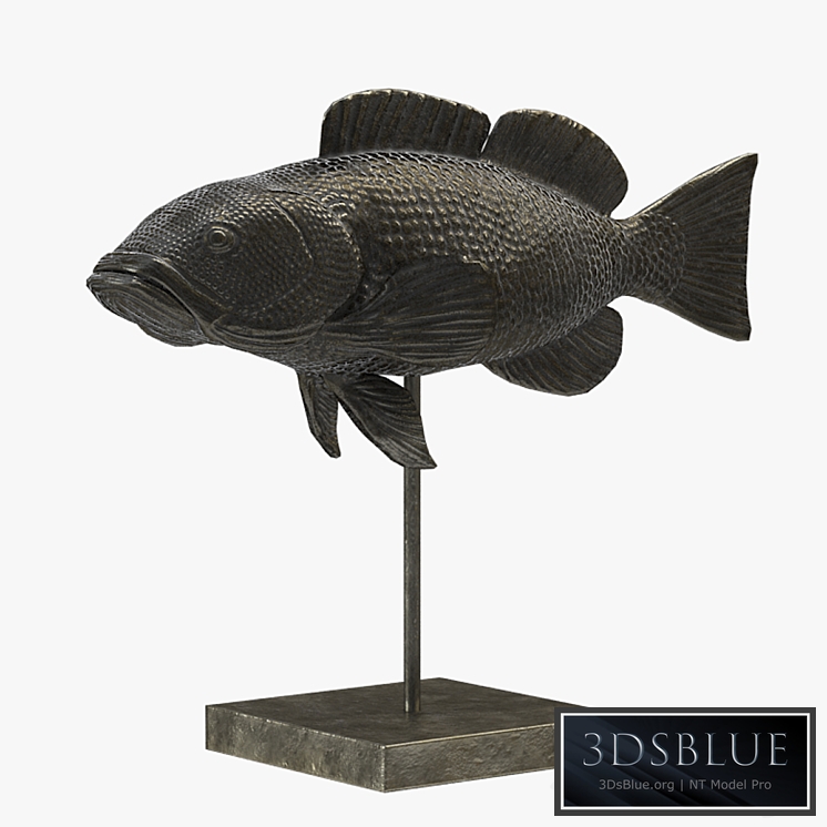 Fish Sculpture - PBR lowpoly 3D model
