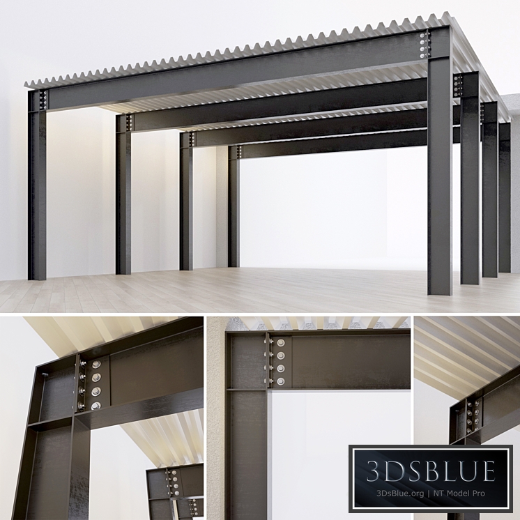 Metal construction. Beam. Column