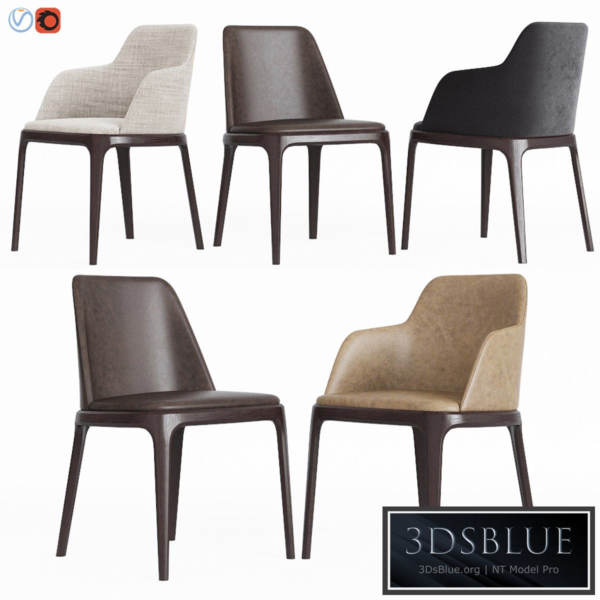 Poliform Grace Dinning Chair Set