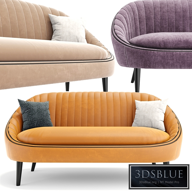 Ether Padded Strip Sofa With Pillow