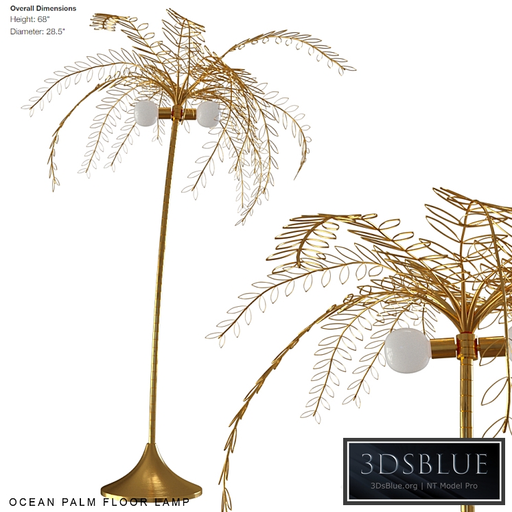Ocean palm floor lamp