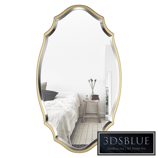 Blaisdell Horizontal Gold Wall Mirror WRLO8574