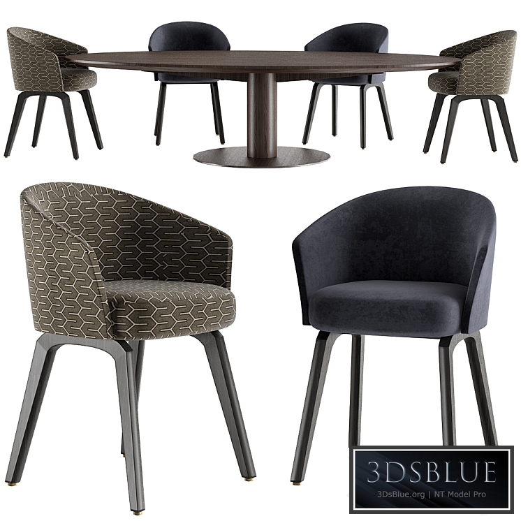 Minotti Bellagio Table and Creed Dining chair