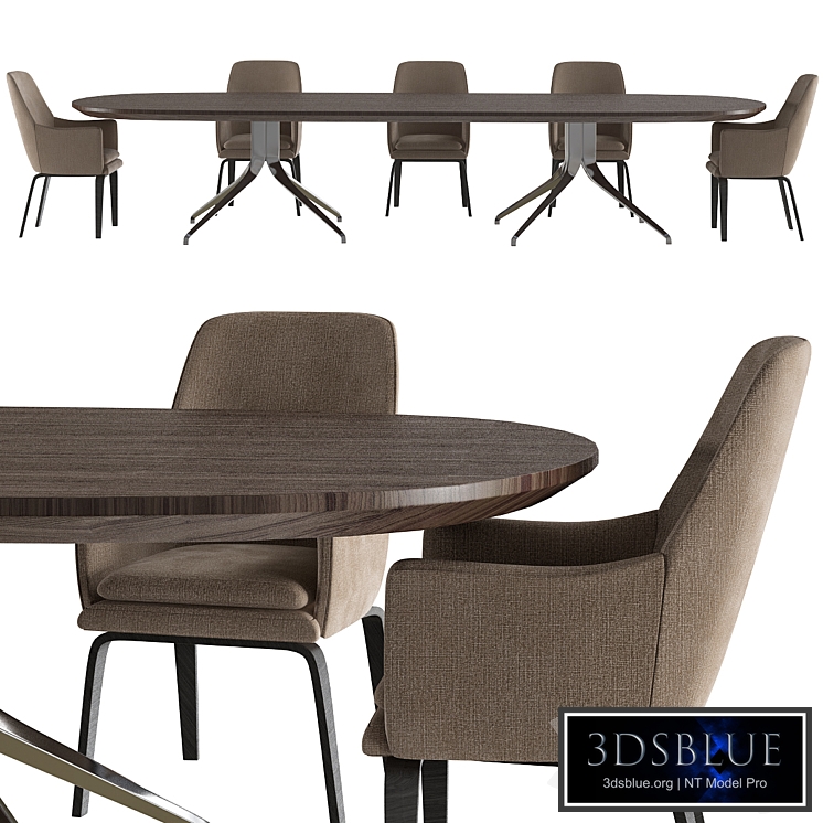 CLAYDON - Dining tables from Minotti