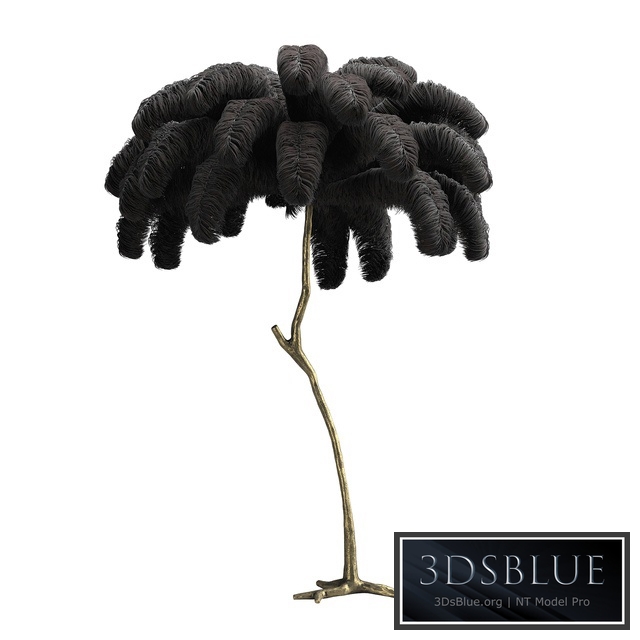 Scenery from ostrich feathers