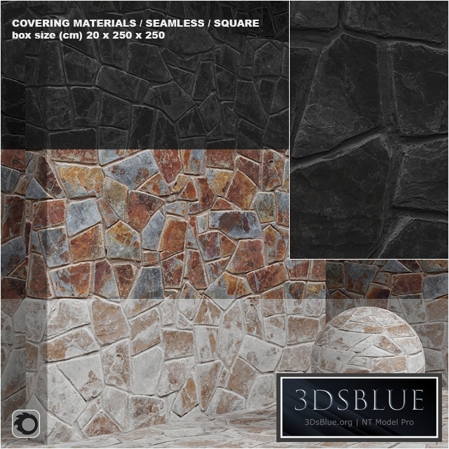 Material (seamless) - stone, masonry set 11