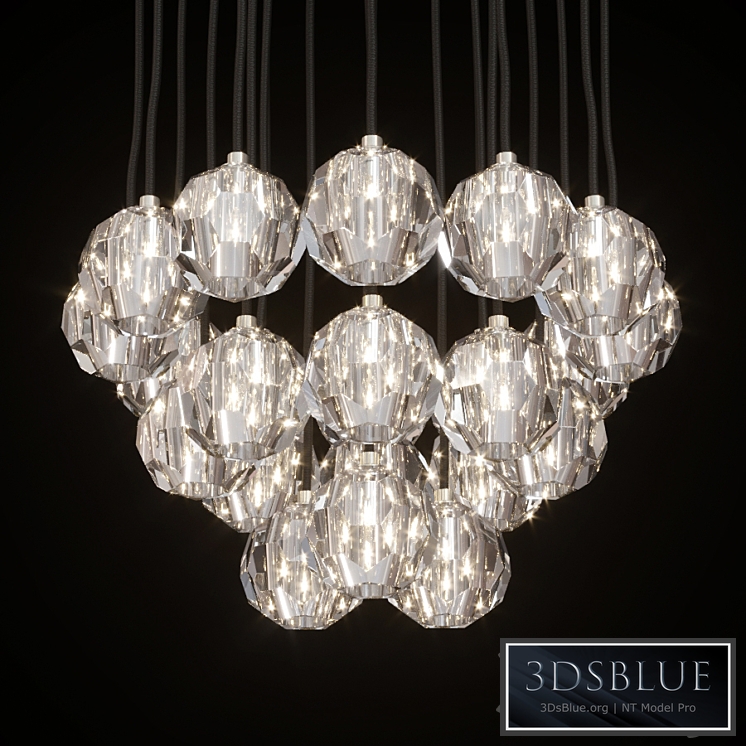 Restoration Hardware BOULE DE CRISTAL ROUND CLUSTER 24 Nickel