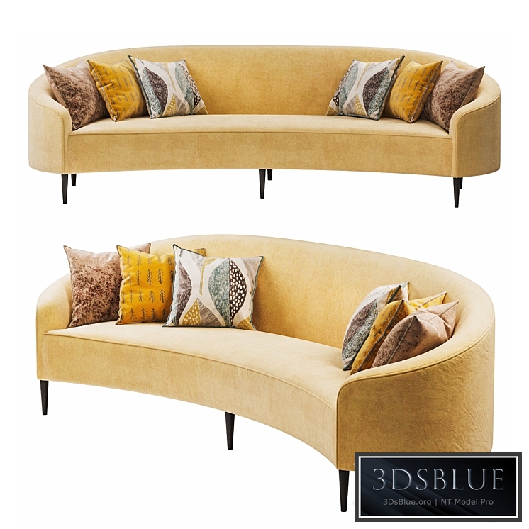 Art Deco Style Crescent Sofa