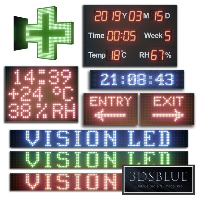 LED display modules. Set 02