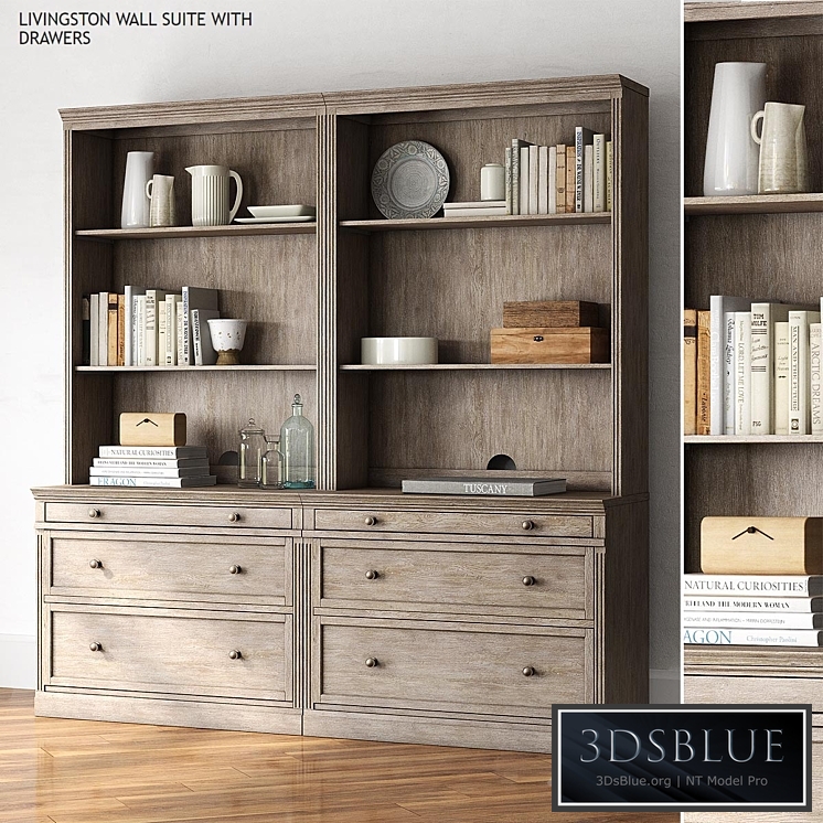 Pottery barn LIVINGSTON WALL SUITE WITH DRAWERS