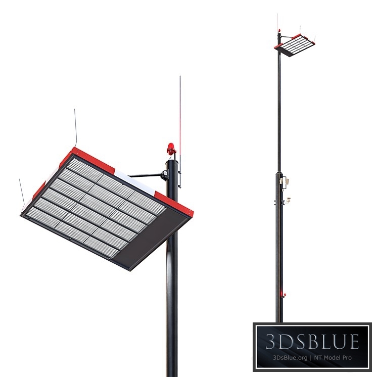 Lighting pole with EWO spotlights