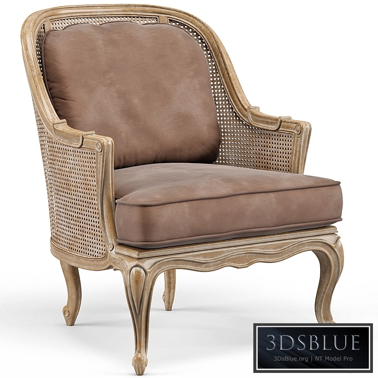 John - Richard Bourges French Caned Accent Bergere Floral Arm