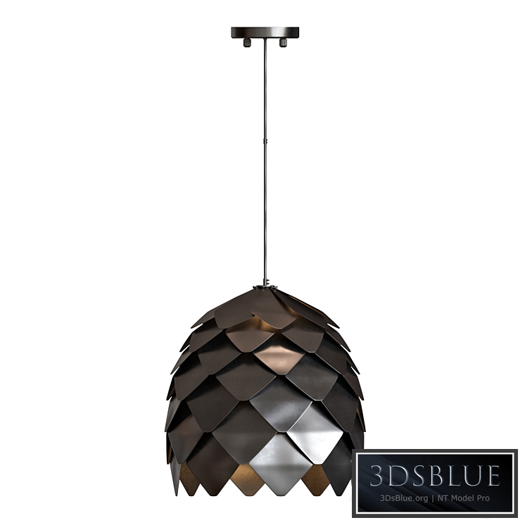 Pendant lamp Crimea Pine Cone Black