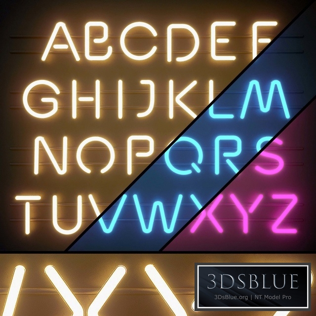 Light modules. Set 06. Neon Alphabet