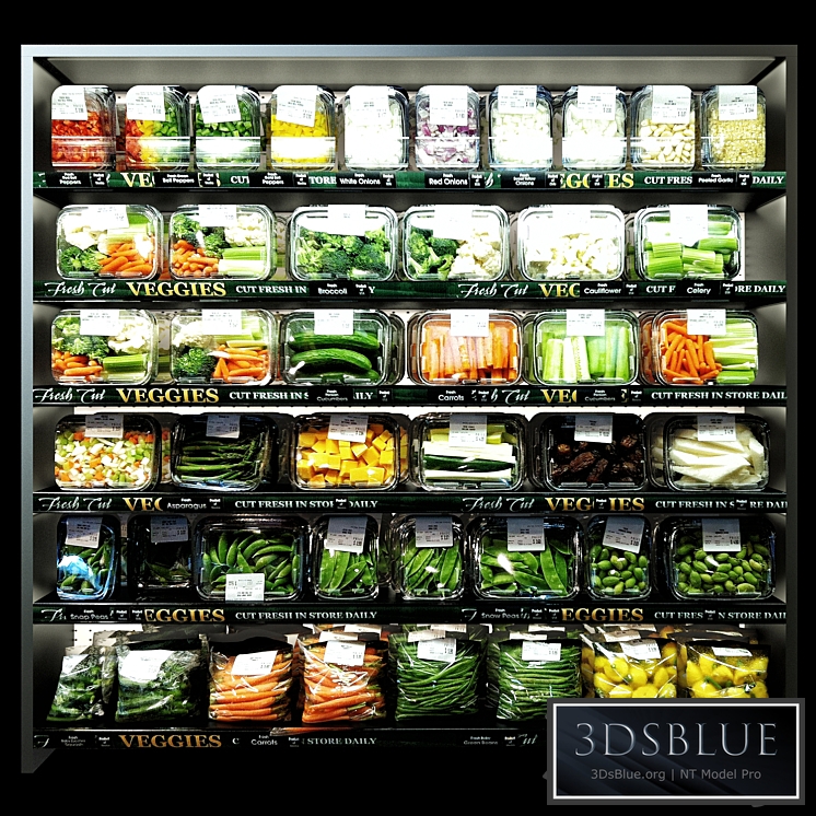 Shelves with vegetables