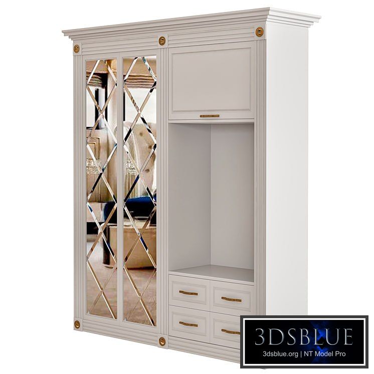 Beautiful wardrobe for the hallway with doors