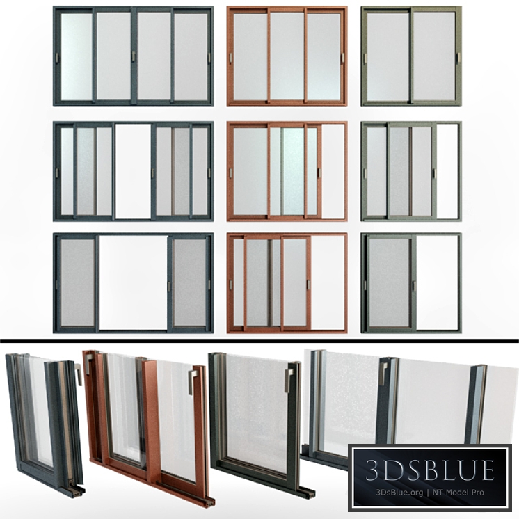 Sliding Stained Glass Aluminum Windows / Sliding Stained Glass Aluminum Windows