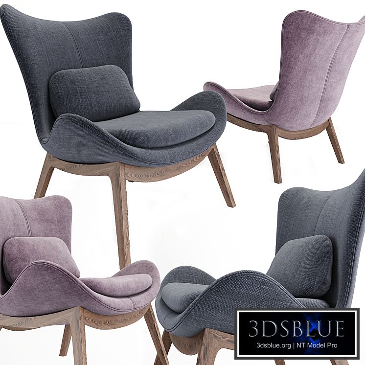 Calligaris lazy wood armchair