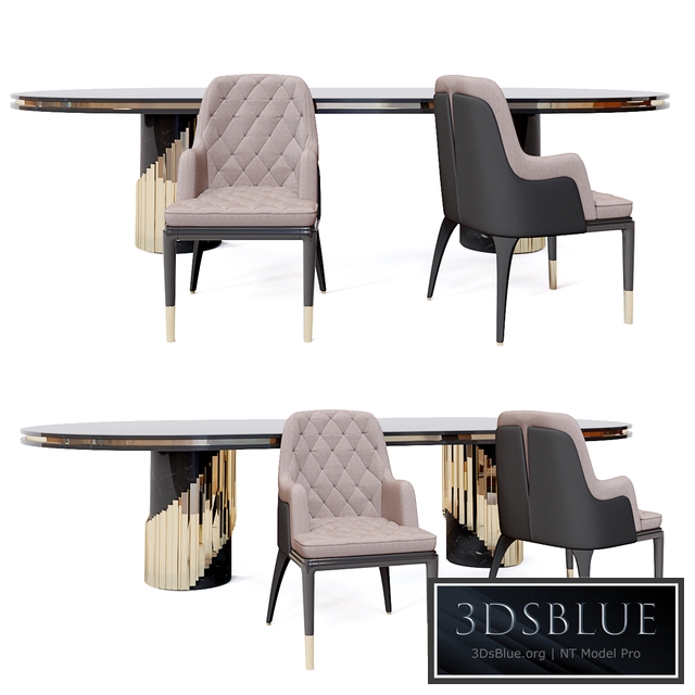 Charla dining chair & Littus Oval Table