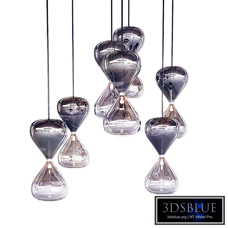 Glass hourglass lamp