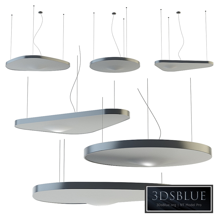 LED fabric pendant lamp PÉTALE By LUCEPLAN design Studio Odile Decq