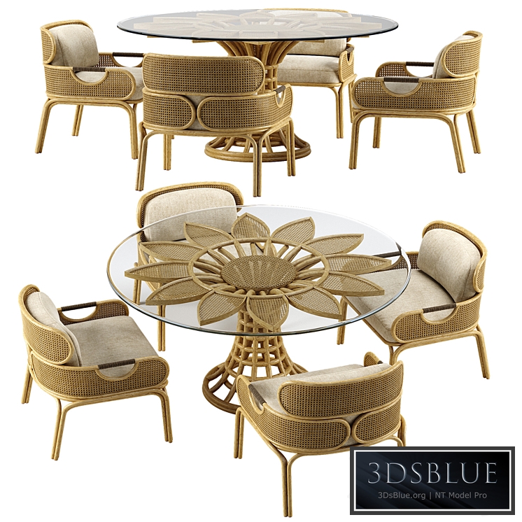 Mcguire Sunflower dining set