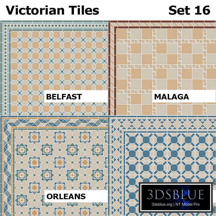 Topcer Victorian Tiles Set 16