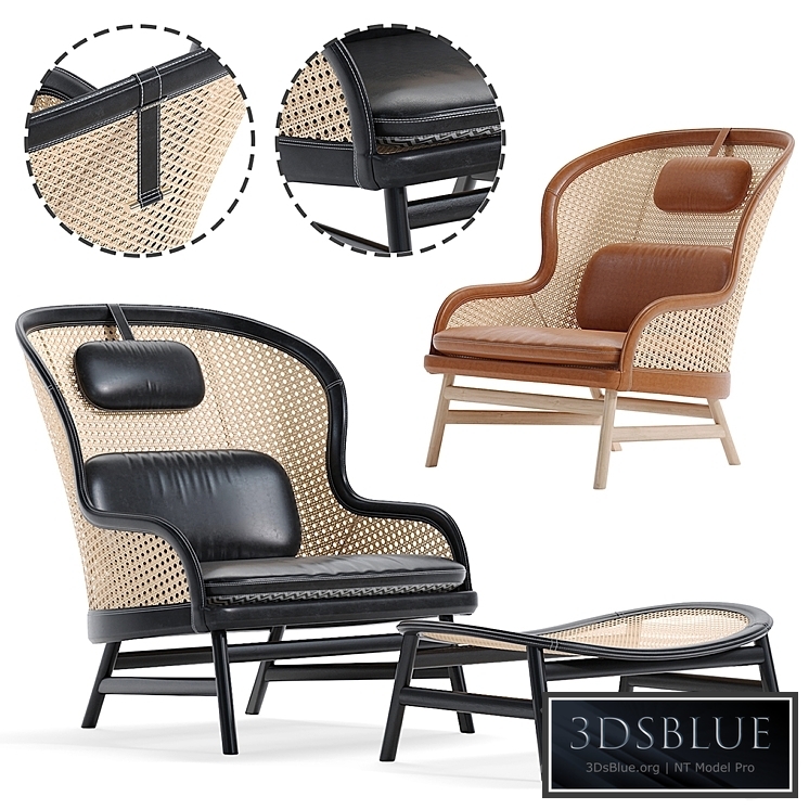 The Dandy Armchair with Ottoman by Gärsnäs