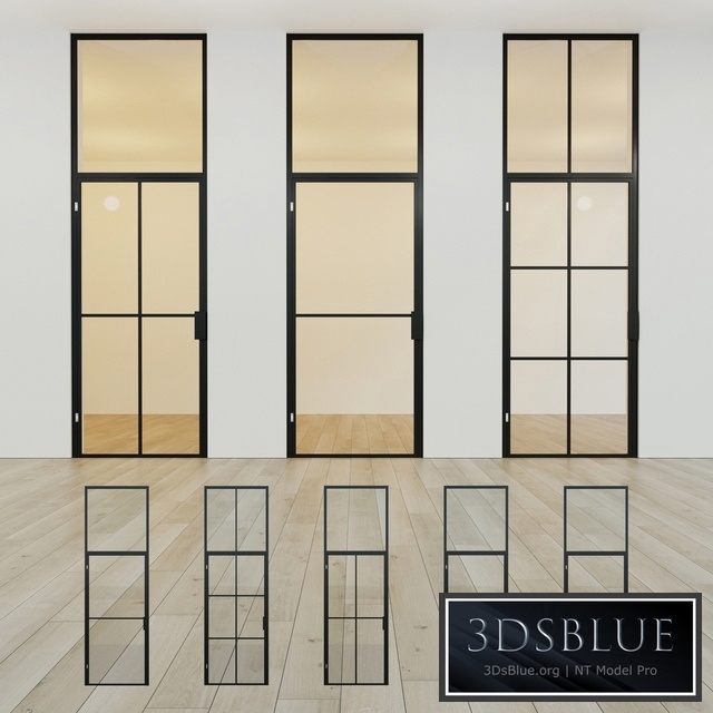 Glass partition. A door. 13