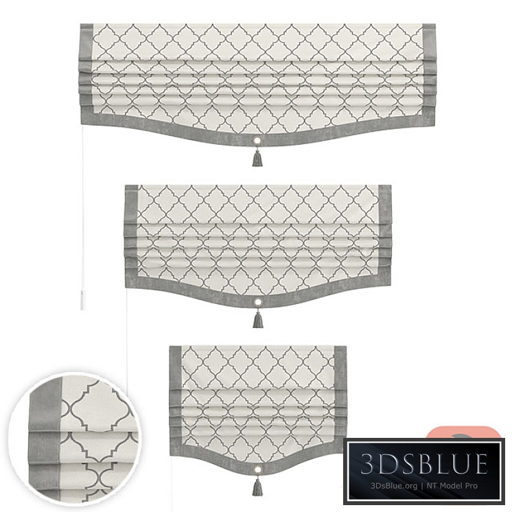 Set of Roman curtains ARISSA (ISLA)