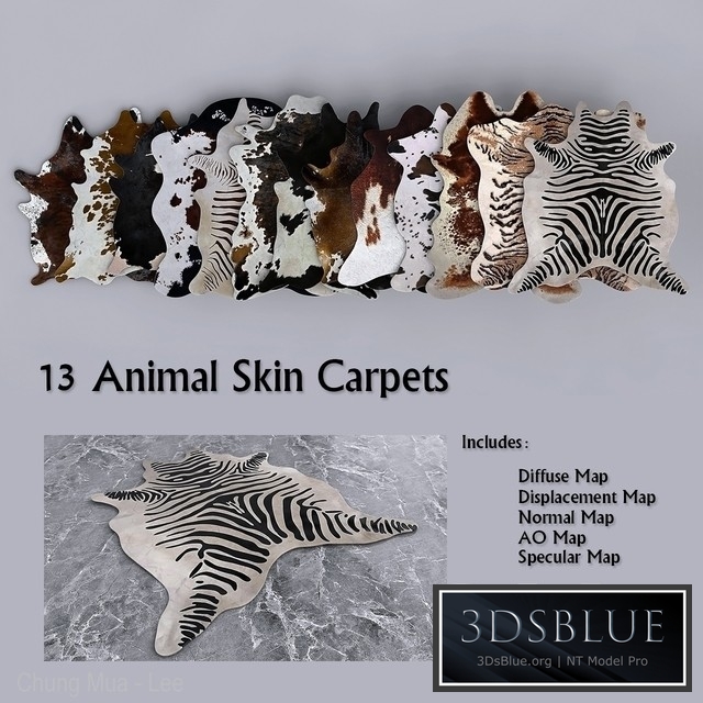 13 PBR Animal Skin Carpets