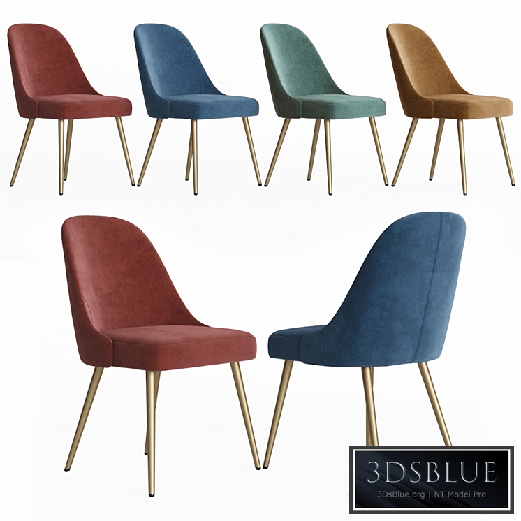 West Elm Mid-Century Upholstered Dining Chair - Velvet